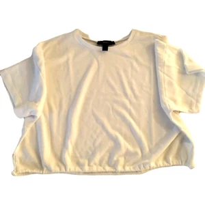 New White cropped top forever 21 plus 1x, no tags never worn or washed - Picture 1 of 4