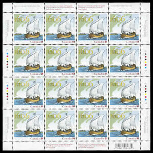 Canada Stamp SHEET#2155 - Two-masted sailing ship (2006) 51¢