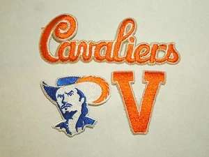 Lot of 3 Virginia Cavaliers Patches- 1 V 1 CavMan Mascot & 1 "Cavaliers"- Lot #8 - Picture 1 of 3