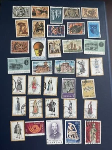 GREECE 1970-1973,mix 35 stsmps(4 mints,31 used),VF, see photos - Picture 1 of 10