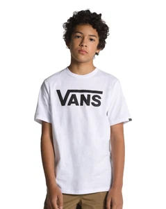 Vans Kids Classic Tee Drop V Logo White/Black Small (8-10) NWT - Picture 1 of 4