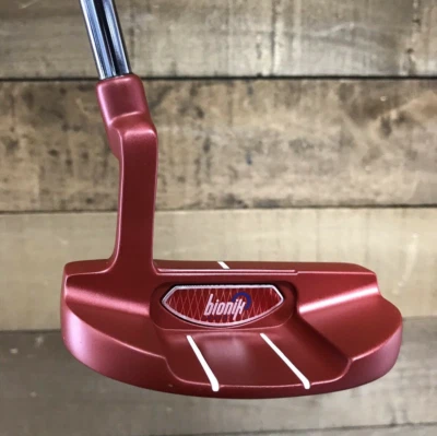 DEMO Bionik Red 105 Series Semi Mallet Putter Red Stiff Steel Shaft 1649-LSVF - Image 1 of 4
