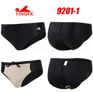 YINGFA 9201-1 MEN'S COMPETITION RACING TRAINING SWIMMING TRUNKS BRIEFS 2XL Sz 32 - Picture 1 of 2