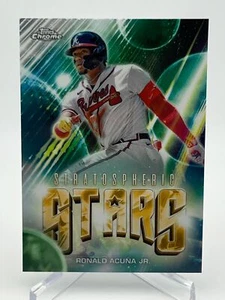2024 Topps ACTUALIZACIÓN CROMADA RONALD ACUNA JR. ESTRELLAS ESTRATOSFÉRICAS SP #SSC-3 - Imagen 1 de 2