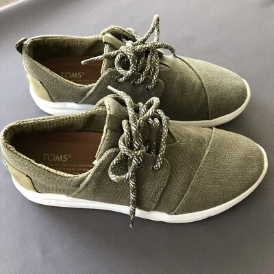 Toms Del Rey Olive 运动鞋女式 7 码 — 第 1/4 张图片