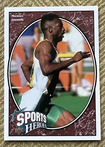 2008 Upper Deck Football Sports Heroes MICHAEL JOHNSON #246 pista olimpica statunitense - Foto 1 di 2