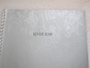 Original Bedienungsanleitung für Revox H-209 (H-209)owners manual,Mode d'emploi! - Picture 1 of 3