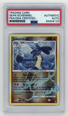PSA Signed Sean Schemmel Lucario Legends Awakened 61/146 Reverse Holo - Image 1 of 2