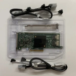 LSI00301 LSI 9207-8i PCI-E SATA 6Gb/s PCI-E Host Bus Adapter + 2PCS 8087 cable - Picture 1 of 6