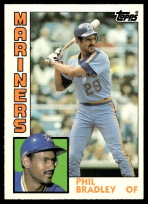 1984 Topps Traded #15T Phil Bradley Seattle Mariners NR-MINT NO RESERVE! - Image 1 of 2