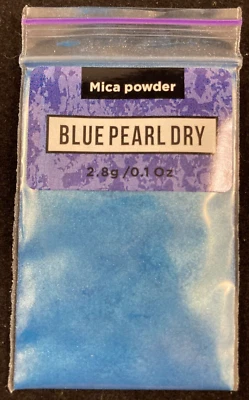 Mica Powder - Blue Pearl Dry - 2.8 g - Soap Shop -Soap/Make Up/Resin -Single Bag - Image 1 of 3