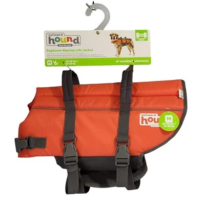 Outward Hound Pupsaver Ripstop Dog Life Jacket Size Medium 30-55 Lbs. 6+ Months - Image 1 of 4