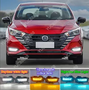 Luz antiniebla LED tricolor de circulación diurna para Nissan Versa/Sunny 2023-2025 - Imagen 1 de 14