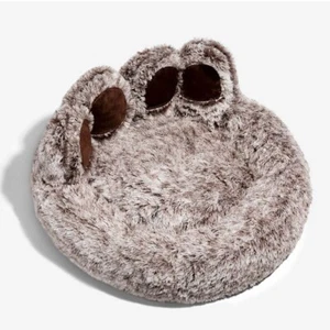 Large Luxury Soft Washable Pet Dog Cat Bed - Fuzzy Paw Cushion Warm Basket UK - Picture 1 of 10