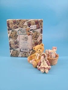 1998 Cherished Teddies 476498 Randy mit Puppe & Korb mit Spielzeug Bär Figur - Bild 1 von 5