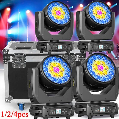 LED Zoom Moving Head Stage Light RGBW DMX Beam Wash Lighting DJ Disco Bar 19x20W - Image 1 of 4