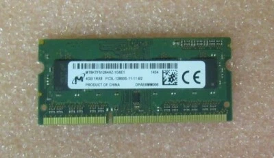 Micron 4GB DDR3 PC3L-12800S 1600MHz 204-P SODIMM Memory Ram MT8KTF51264HZ-1G6E1 - Image 1 of 4
