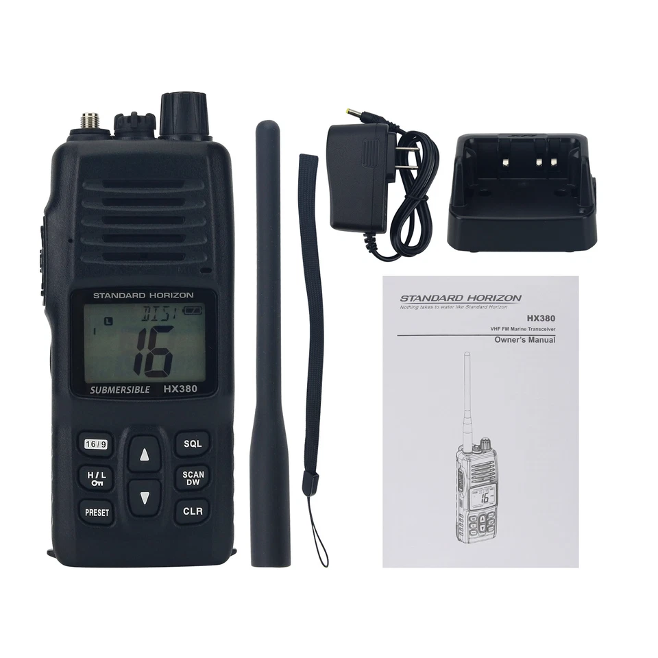 HX380 Submersible 5W VHF Transceiver Walkie Talkie with 40 Land Mobile Channels - Image 1 of 4