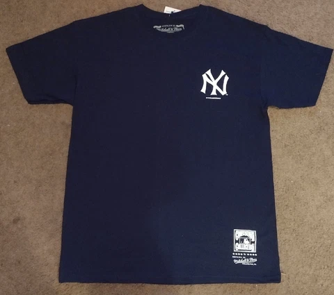 New York Yankees Mitchell & Ness Cooperstown Collection T-Shirt Large Navy NWT Cover