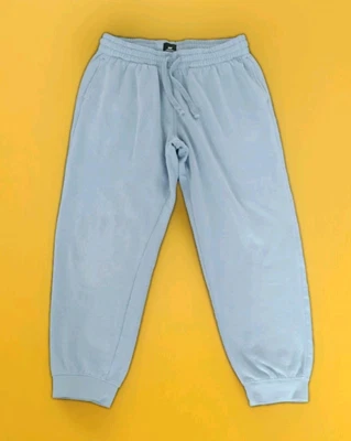 H&M Unisex Blue Cotton Blend Sweatpants Joggers Drawstring! L Foto 1 de 3