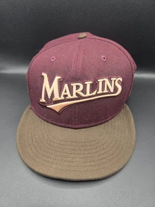 Miami Marlins 59Fifty New Era Fitted Hat 7 7/8 - Picture 1 of 5
