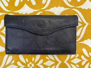 Portafoglio Buxton Julia pochette libretto assegni pelle blu navy Kisslock portamonete - Foto 1 di 4
