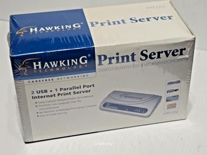 HAWKING 2 USB + 1 Parallel Port Internet Print Server HPS12U -Windows, Mac, Unix - Picture 1 of 10