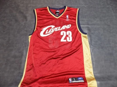 Vintage LeBron James Jersey Mens L Red Reebok Cleveland Cavilers NBA Team #23 - Image 1 of 4