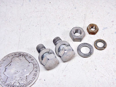 Yamaha RD60 1974 silenciador de escape mixto pararrayos pernos de montaje y tuercas Foto 1 de 3