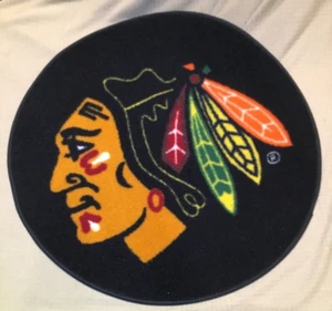 Chicago Blackhawks Logo 26.5" Roundel Area Rug Floor Mat - Picture 1 of 2