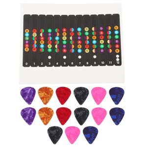 3 Sets Guitar Sticker Pick Fretboard Note Stickers Learning Helping - Afbeelding 1 van 12