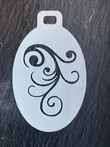 Plantilla de pintura facial reutilizable lavable remolino 190 Mylar 7 Cms X 5 Cms - Imagen 1 de 6