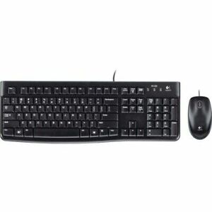 Logitech Desktop Corded Keyboard and Mouse - Black (920-002565)