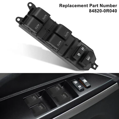 Interruptor de ventana eléctrica LED del lado del conductor automático arriba y abajo para Toyota Tundra 2007-2021 Foto 1 de 4