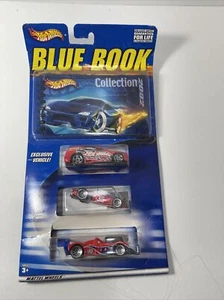Mattel Hot Wheels 2002 colección de libros azules paquete de 3 coches vehículo exclusivo (doblado) - Imagen 1 de 9