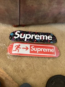 Supreme New York And Red Exit Skateboard Deck Set New! - Picture 1 of 4