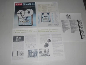 Folleto abierto Akai carrete a carrete GX-630D-SS 4 canales '78 5 páginas, artículo, especificaciones, información - Imagen 1 de 3