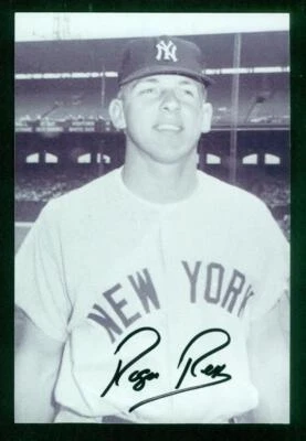 #0843, 4" x 6" Photo Card, Signed-Autographed, Roger Repoz, New York Yankees - Image 1 of 2