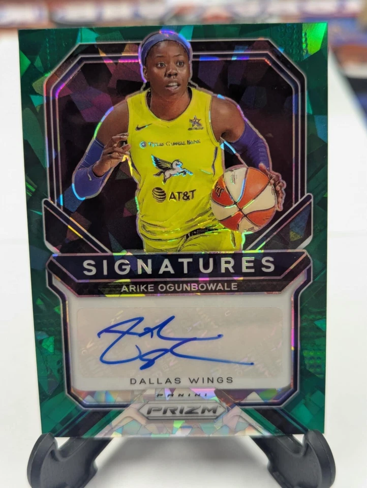 2021 Panini Prizm Aike Ogunbowale Green ICE Prizm Auto! pack fresh  #SG-AOG - Image 1 of 1