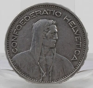 Schweiz 5 Franken 1932 B Silber, schön - Bild 1 von 2