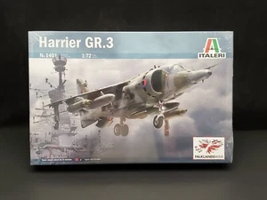 Italeri Harrier GR.3 Jet Fighter 1:72 Scale Plastic Model Kit 1401 New & Sealed - Picture 1 of 6