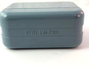 Vintage Estee Lauder Hard Plastic Makeup Cosmetic Case/Box Blue