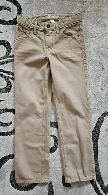 Pantalones de mezclilla Cherokee para niños talla 10 beige/caqui cintura ajustable 100 % algodón Foto 1 de 4