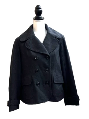 GUESS Women's Double Breasted Pea Coat - Charcoal, Size XL - Image 1 of 4