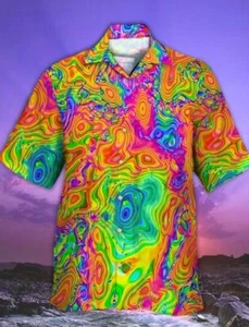 Shirts Rainbow Animal pattern 3D Print Tops Summer New Casual Cool Fashion #3 - Picture 1 of 5