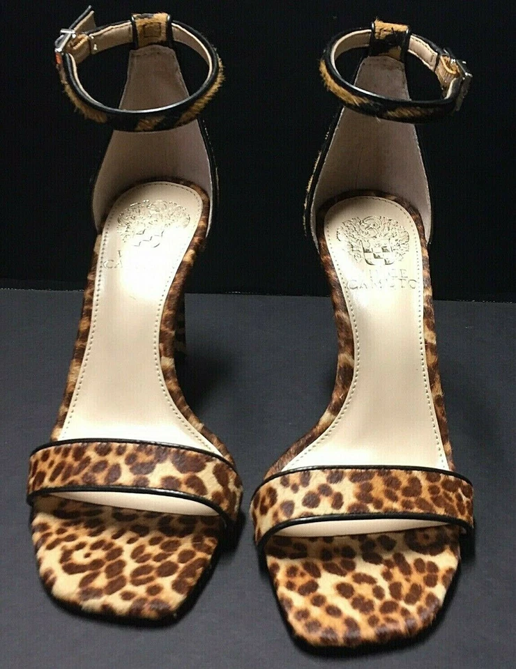 Vince Camuto Women's Lauralie Wild Leo/tiger Ankle Strap HEELS 6m