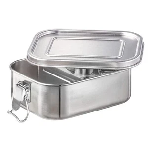 Lunchbox Brotbox Brotzeit Edelstahl Trennsteg Auslaufsicher Dose Vesperbox Box - Bild 1 von 12