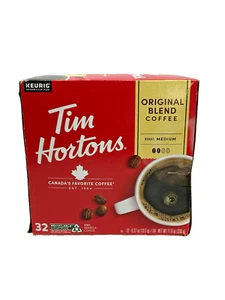 Tim Hortons 32 Count Coffee Keurig Single Serve K-Cup Pods Original Blend Medium - Picture 1 of 5