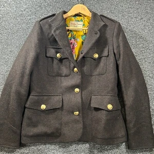 Joules Blazer Jacket Size 14 Brown Tweed Wool Equestrian Country Peyton Classic - Picture 1 of 17