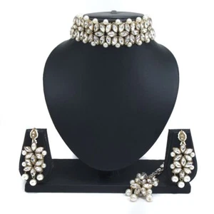 Set Orecchini Moda Gioielli Bollywood Placcati in Oro Oro Oro - Foto 1 di 10